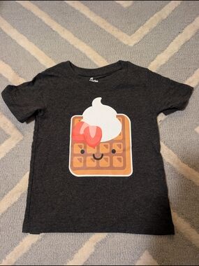Whistle And Flute Dark Gray Waffle Graphic T
